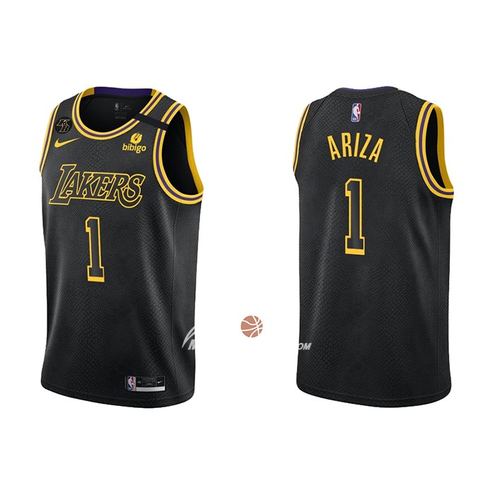 Maglia Los Angeles Lakers Trevor Ariza NO 1 Mamba 2021-22 Nero